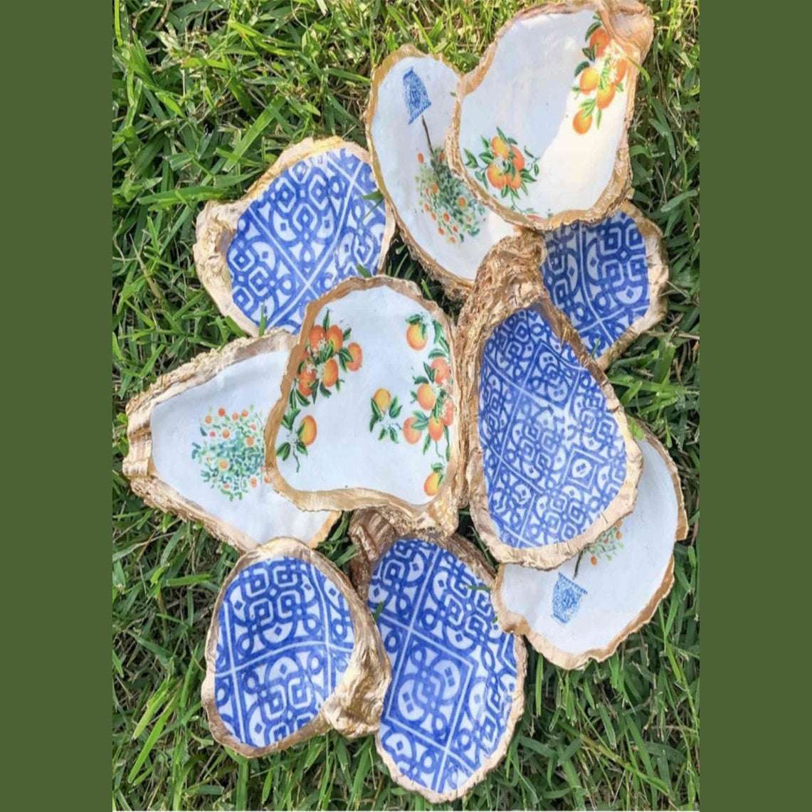 Amalfi Decorative Oyster-Orange Tree in Ginger Jar