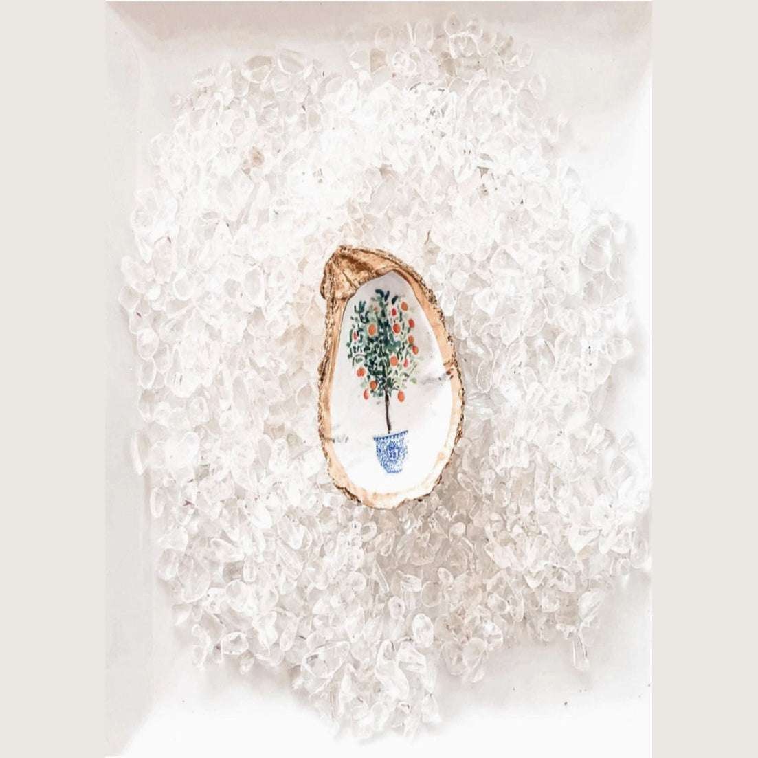 Amalfi Decorative Oyster-Orange Tree in Ginger Jar