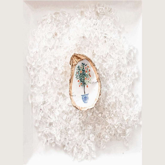 Amalfi Decorative Oyster-Orange Tree in Ginger Jar