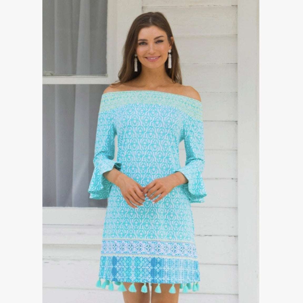 Coastal Cottage Off the Shoulder Dress