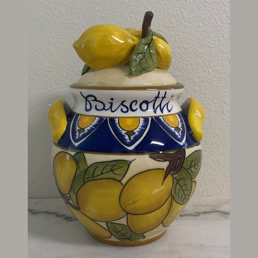 Lemon Biscotti Jar
