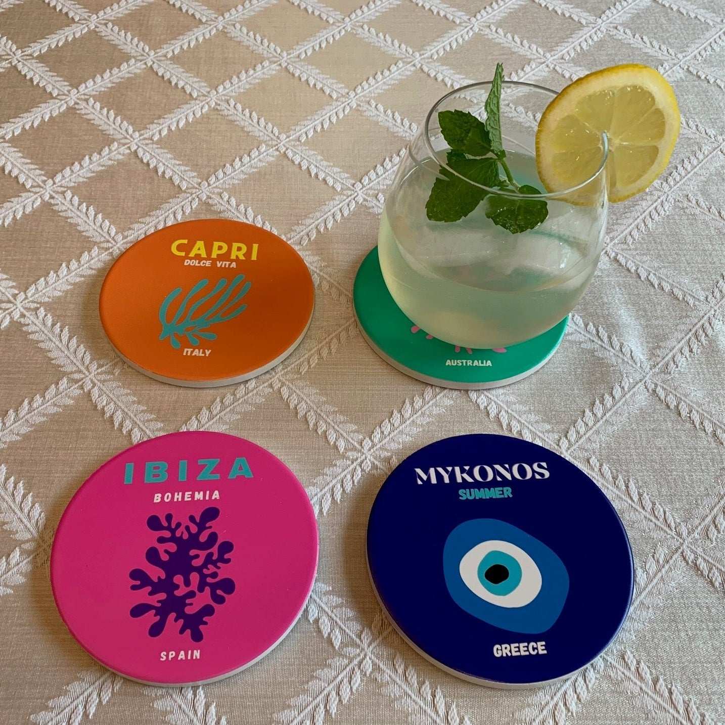 La Dolce Vita Ceramic Coasters