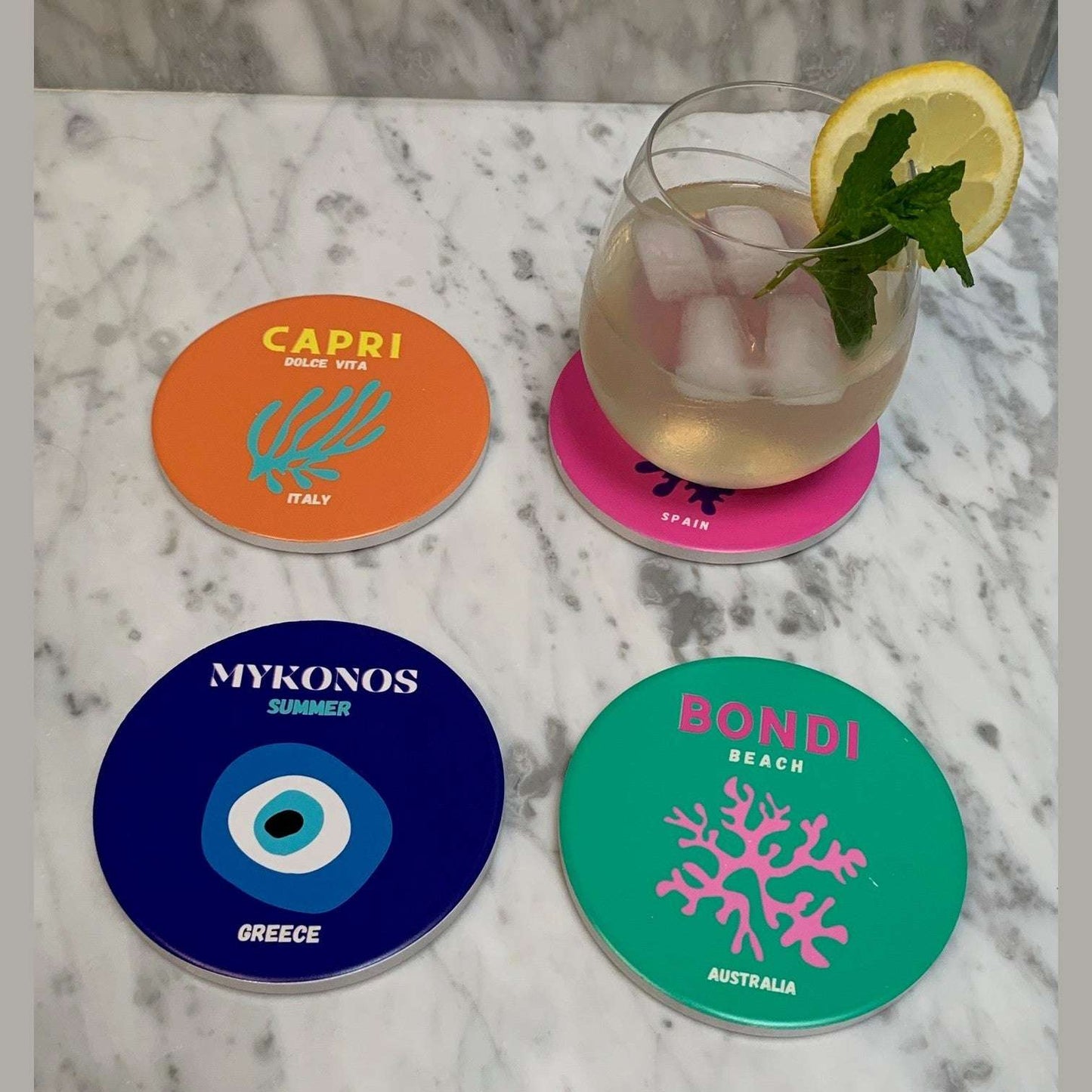 La Dolce Vita Ceramic Coasters