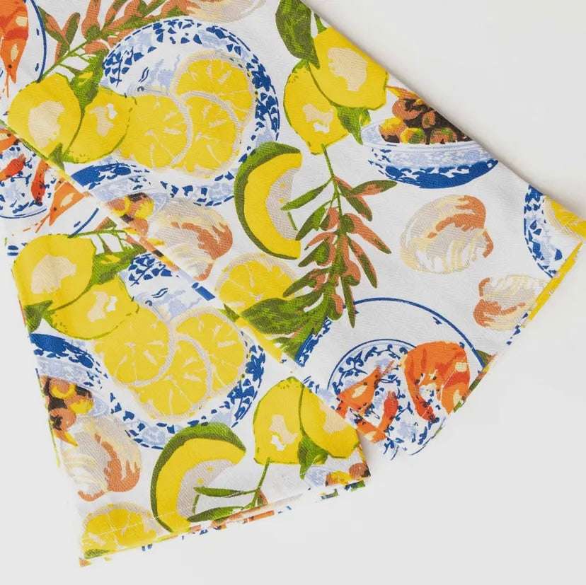 Amalfi Lemon & Seafood Kitchen Towel Set