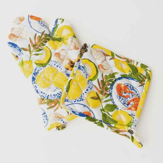 Amalfi Lemon & Seafood Oven Mitt Set