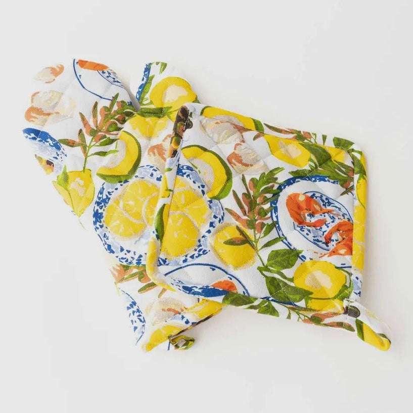 Amalfi Lemon & Seafood Oven Mitt Set