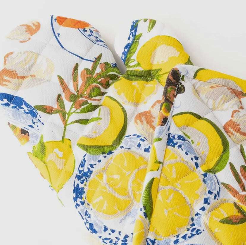 Amalfi Lemon & Seafood Oven Mitt Set