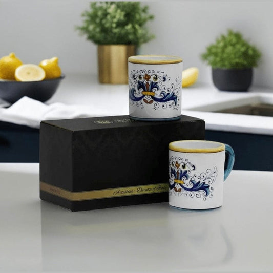 Positano Mug Gift Box Set- curated Italian gift box featuring two ceramic mugs inspired by Coastal Positano charm