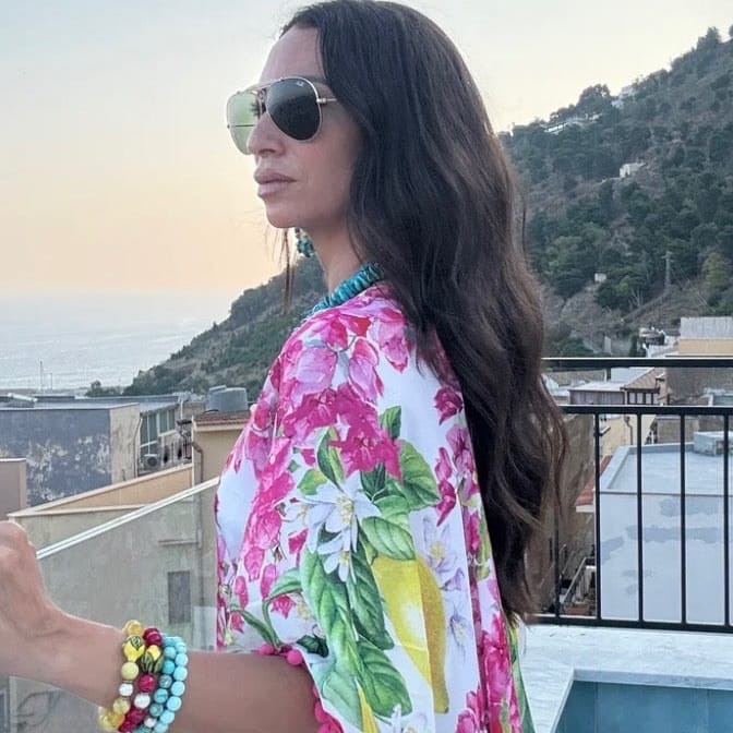 Pink Lemon Bloom Foulard Dress