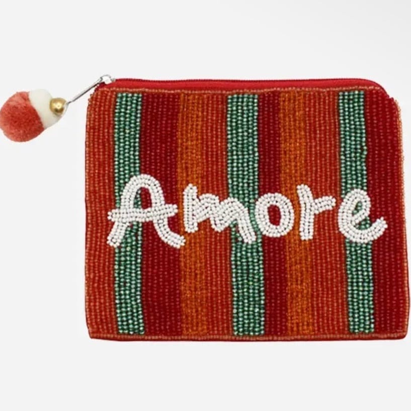 Amore Beaded Coin Purse