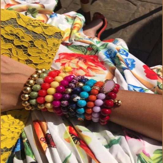 Blue Howlite with Evil Eye Pendant