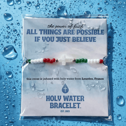 Italian Flag Holy Water Bracelet