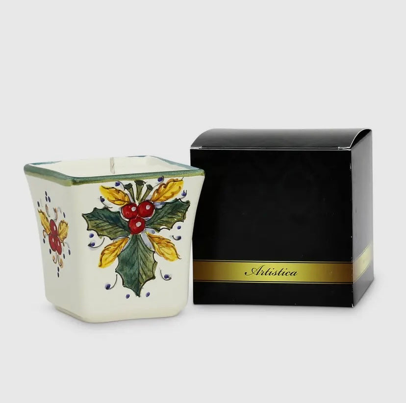 Positano Holly Leaves Candle