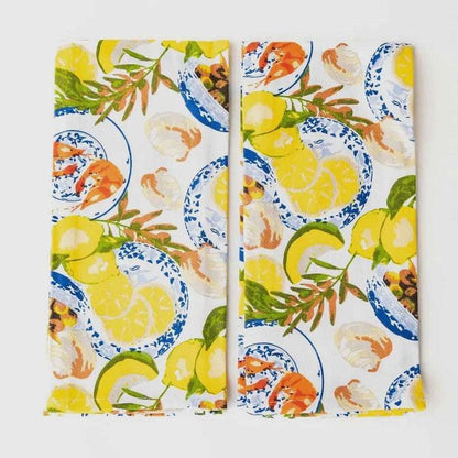 Amalfi Lemon & Seafood Kitchen Towel Set