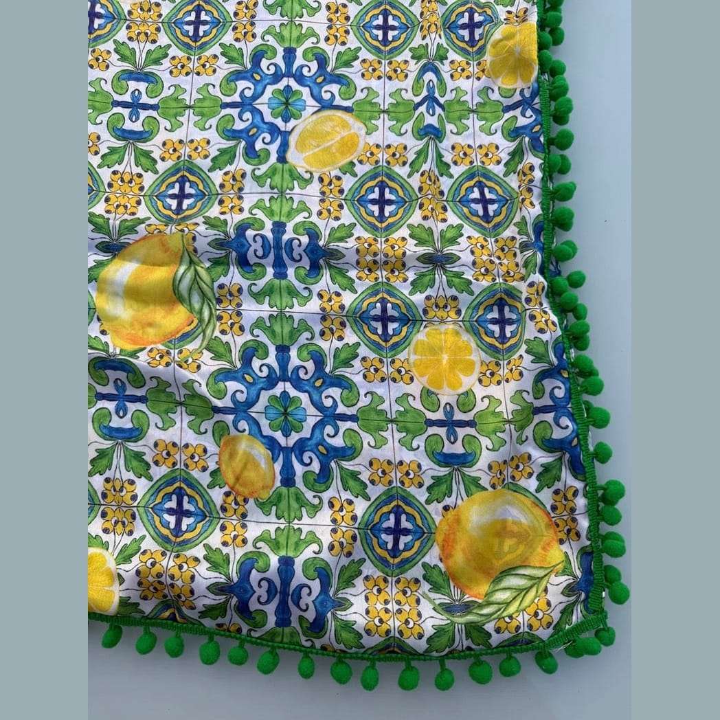 Verde Lemon Maiolica Foulard Dress