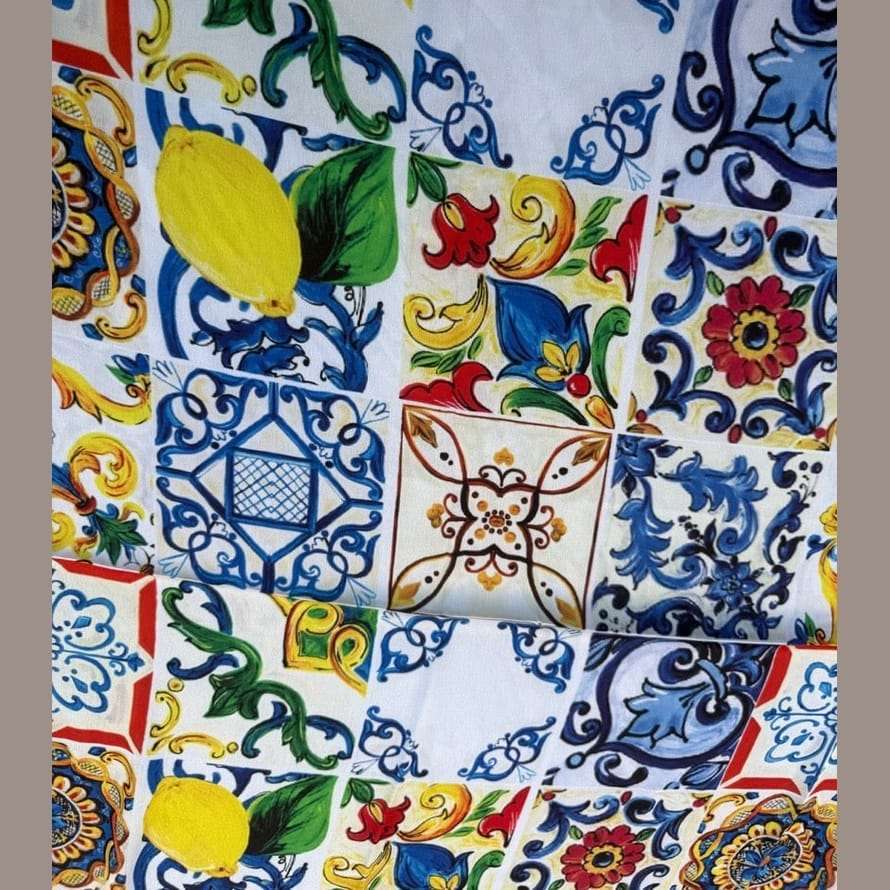 Classic Maiolica Foulard Dress
