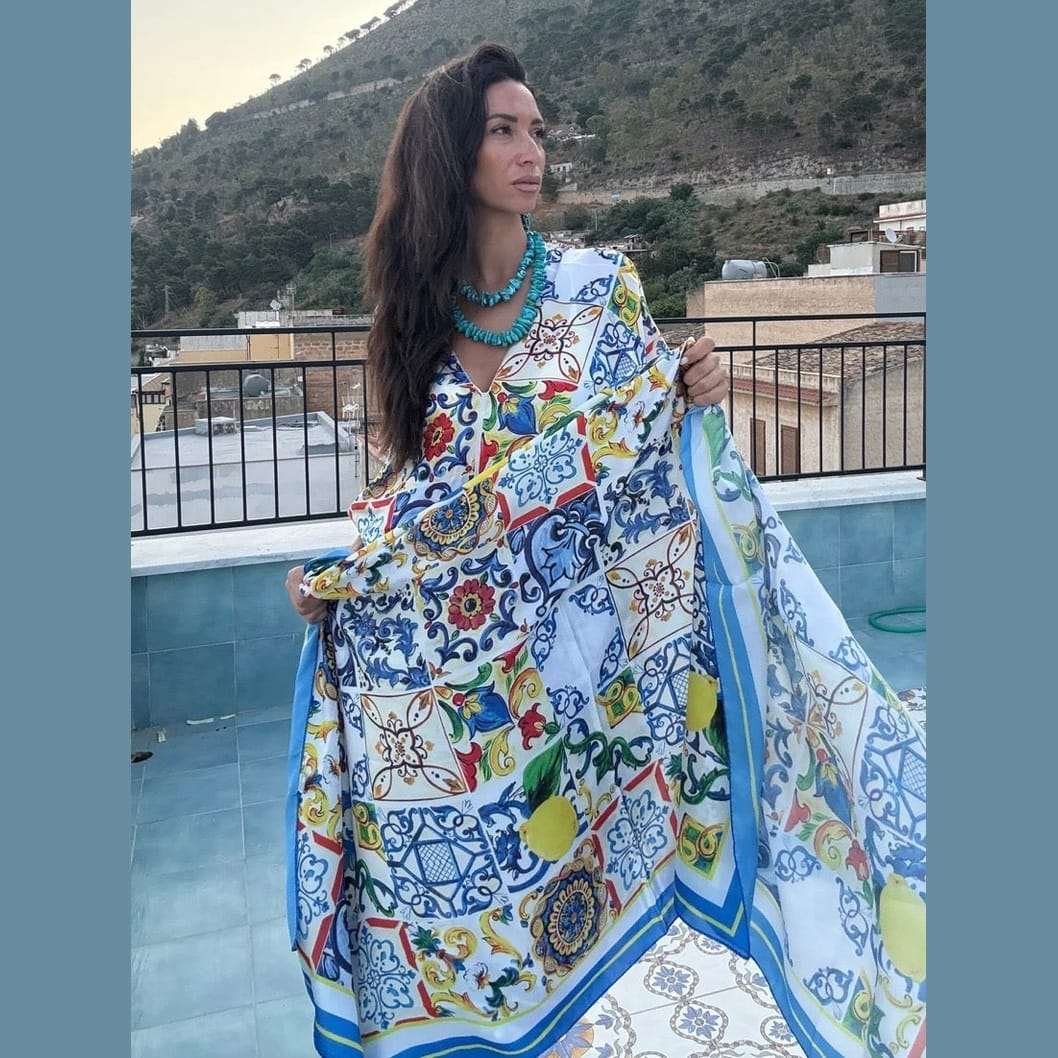 Classic Maiolica Foulard Dress
