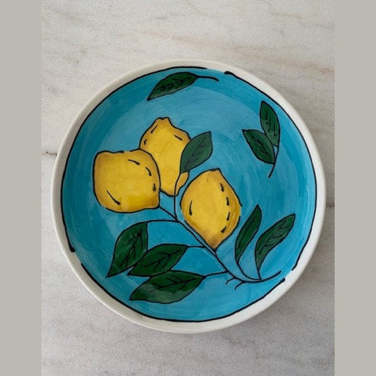 Blue Amalfi Lemon Dinner Plate
