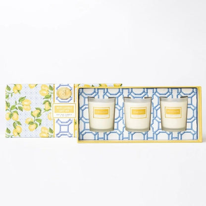 Lemon Trellis 3-Piece Candle Gift Set