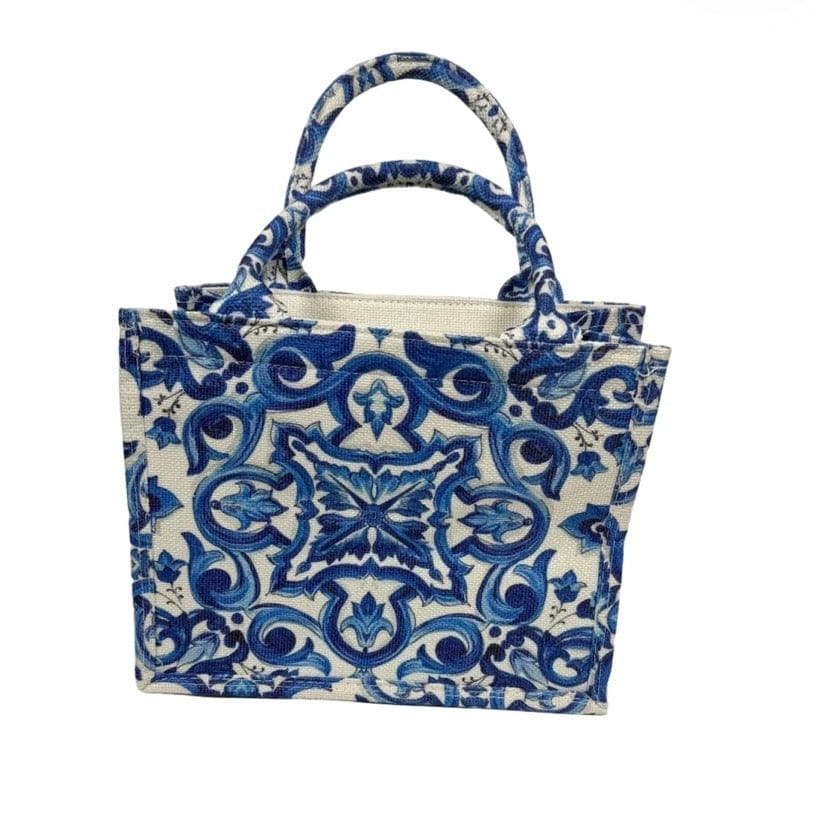 Borsetta Blue Majolica Shopper Bag