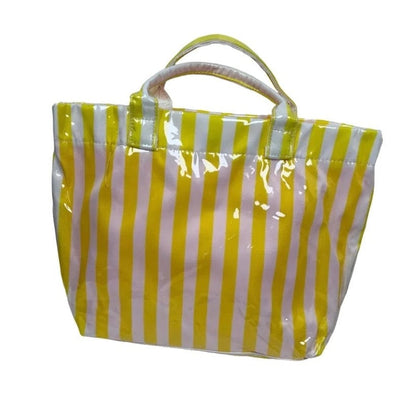 Ciao Bella Yellow Striped Waterproof Tote