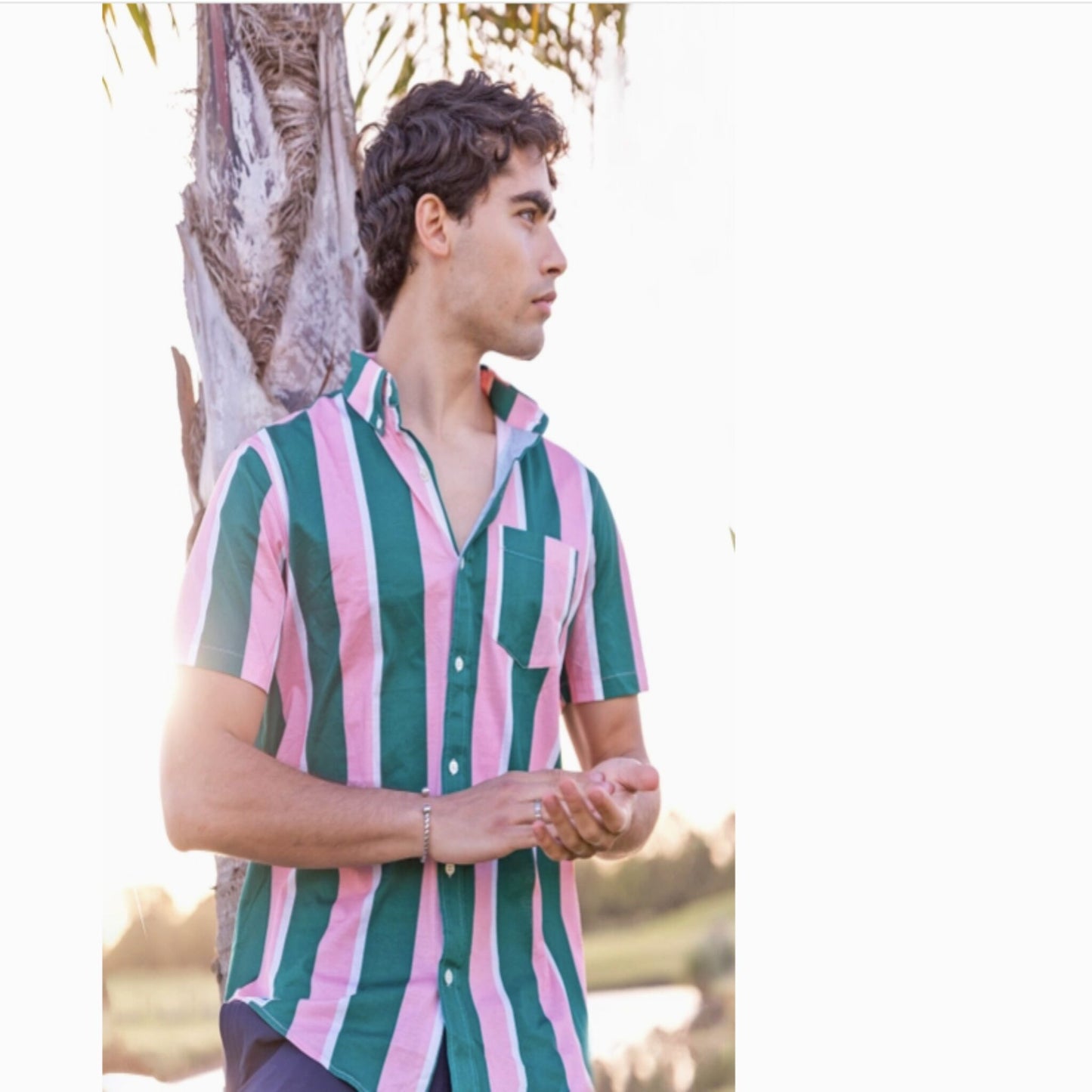 Retro Stripes - Cotton Stretch Shirt