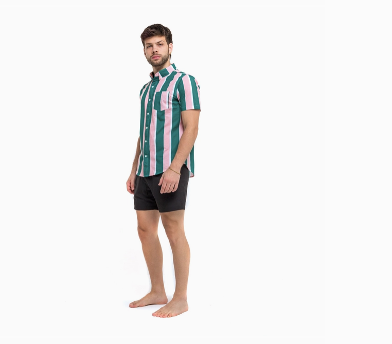 Retro Stripes - Cotton Stretch Shirt