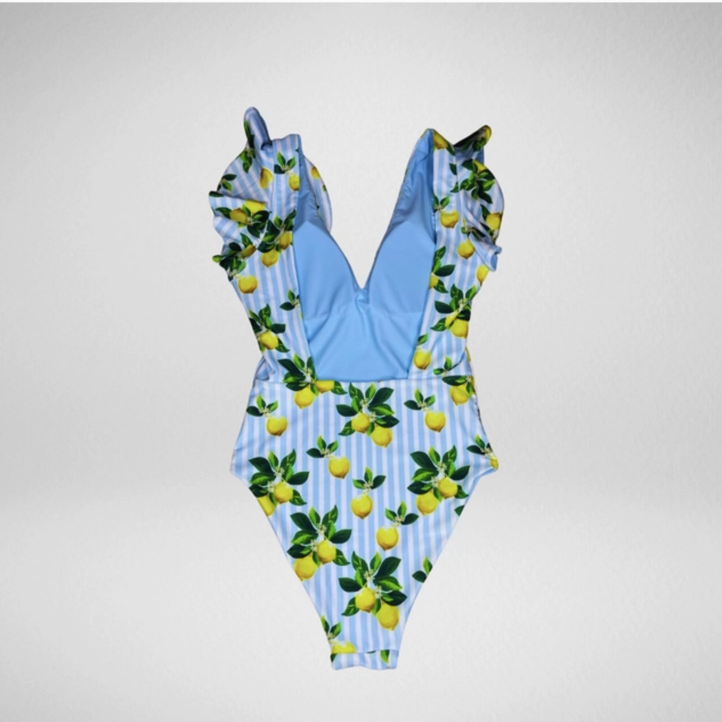 Amalfi Coast Lemon Ruffle One-Piece Swimsuit