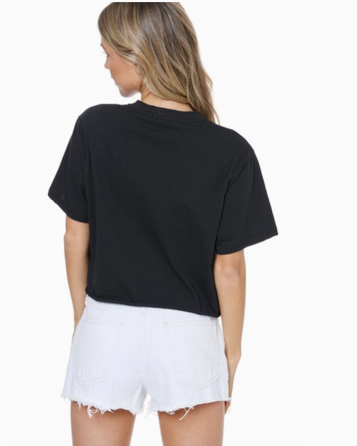 Amalfi Coast Graphic Short Sleeve Faux Cropped Tee